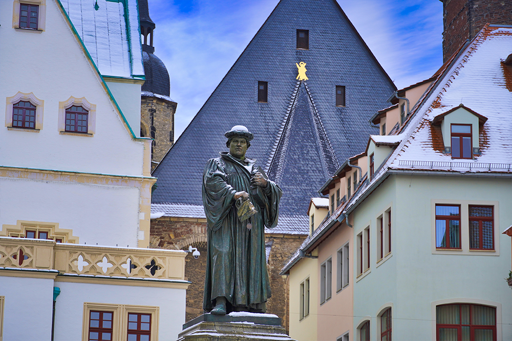 Lutherstadt Eisleben - Markt mit Lutherdenkmal
