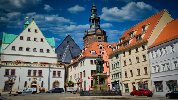 Lutherstadt Eisleben - Markt mit Lutherdenkmal