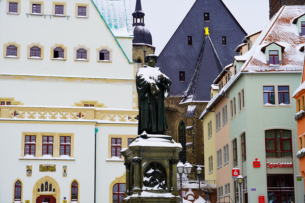 Lutherstadt Eisleben - Markt mit Lutherdenkmal