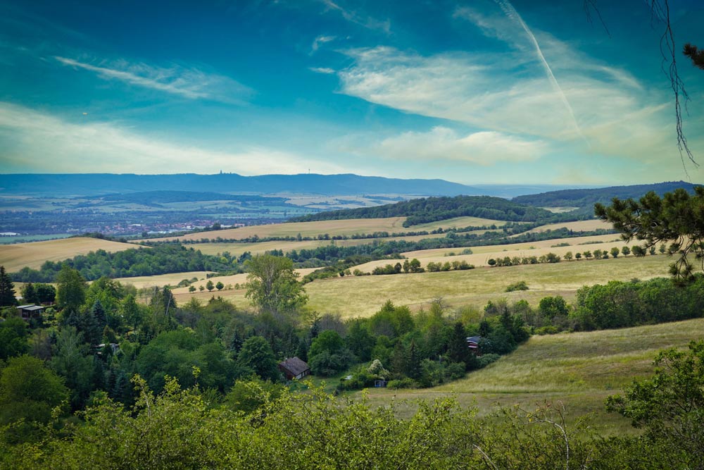 Kaiser Otto Höhenweg Blick Kyffhäuser