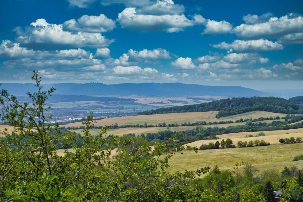 Kaiser Otto Höhenweg Blick Kyffhäuser
