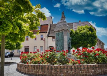 Mansfeld - Lutherbrunnen auf dem Lutherplatz