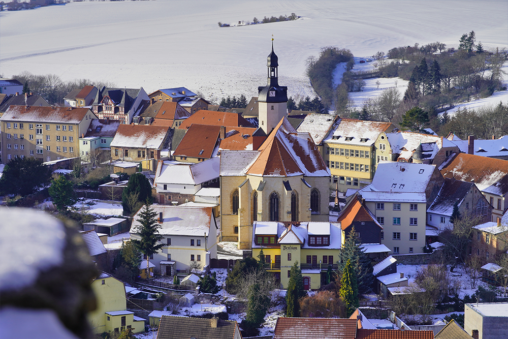 Mansfeld - St. Georgs Kirche Aus Der Vogelperspektive