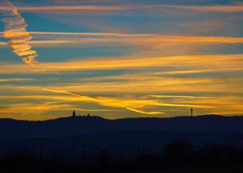 Sangerhausen - Butterberg Kyffhäuser Im Sonnenuntergang