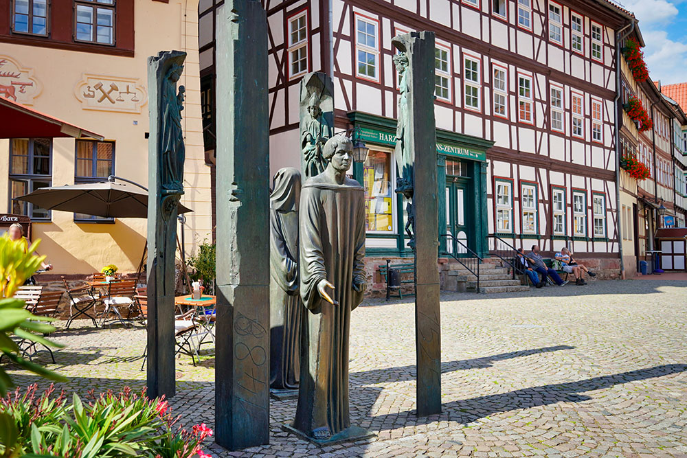 Stolberg (Harz) - Thomas-Müntzer-Denkmal am Markt